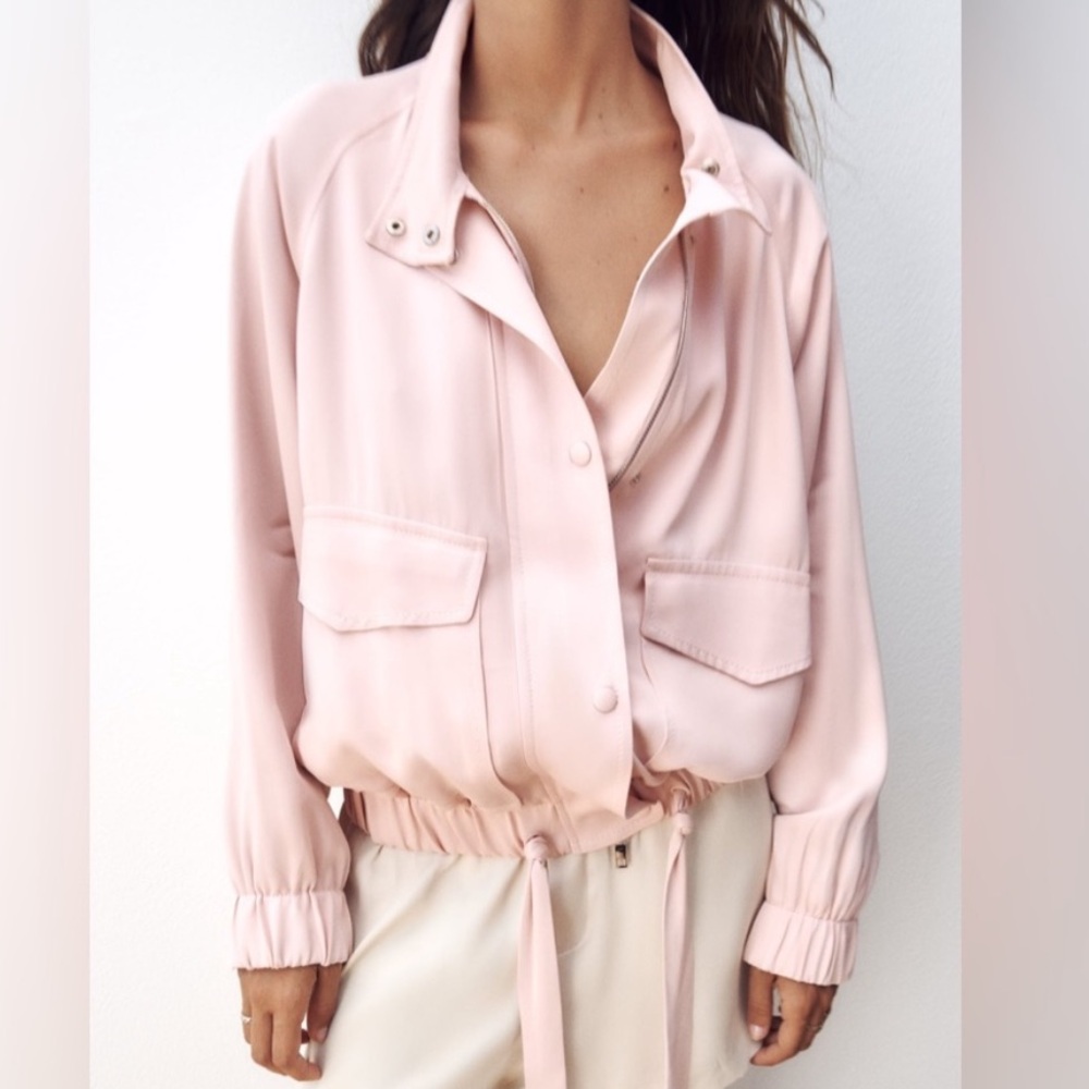 Zara Women's Blush Utility Jacket